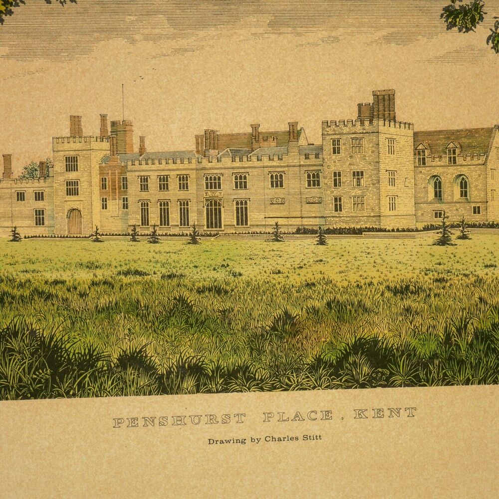 Penshurst Place Kent Knole-Sevenoaks Kent Drawings by Charles Stitt